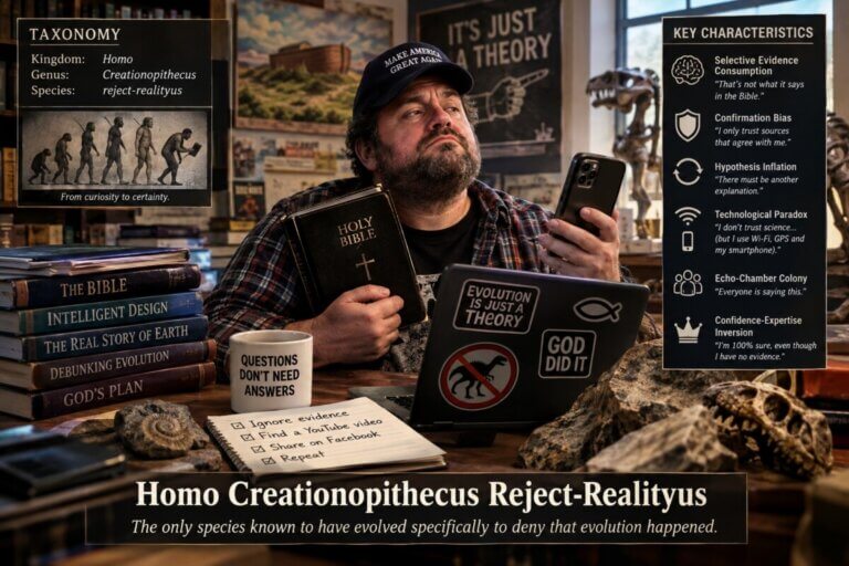 Homo Creationopithecus Reject-Realityus: An Anthropological Study of Intelligent Design, Selective Evidence and the Evolutionary Rejection of Evolution